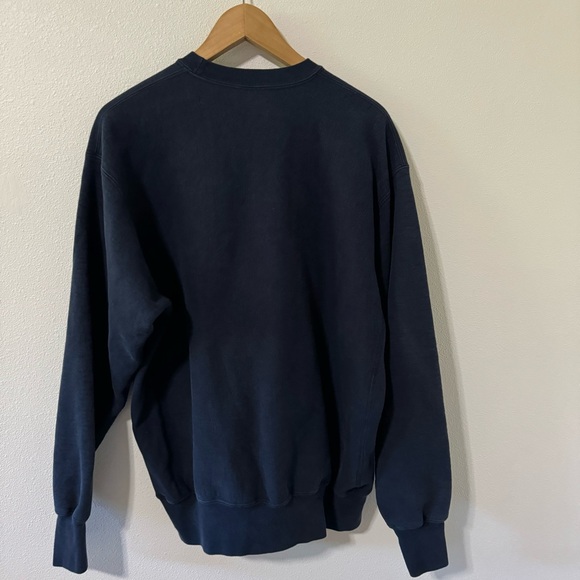 Syracuse University M.J. Soffe Crew Sweatshirt Navy Orange Spellout Midweight-XL - Picture 2 of 10